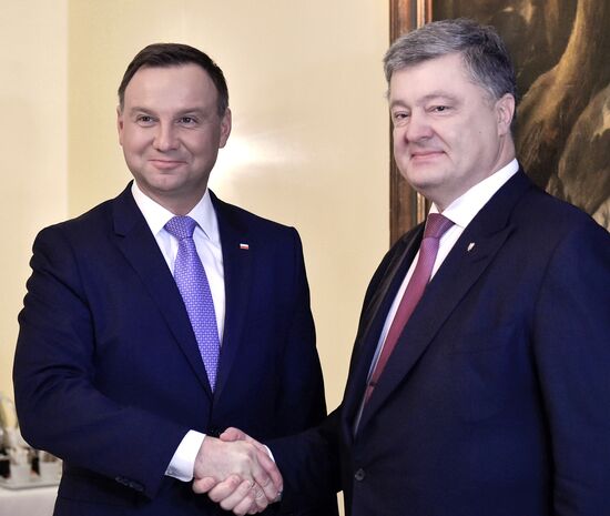 Встреча президентов Украины и Польши П.Порошенко и Анджей Дуда в Мюнхене