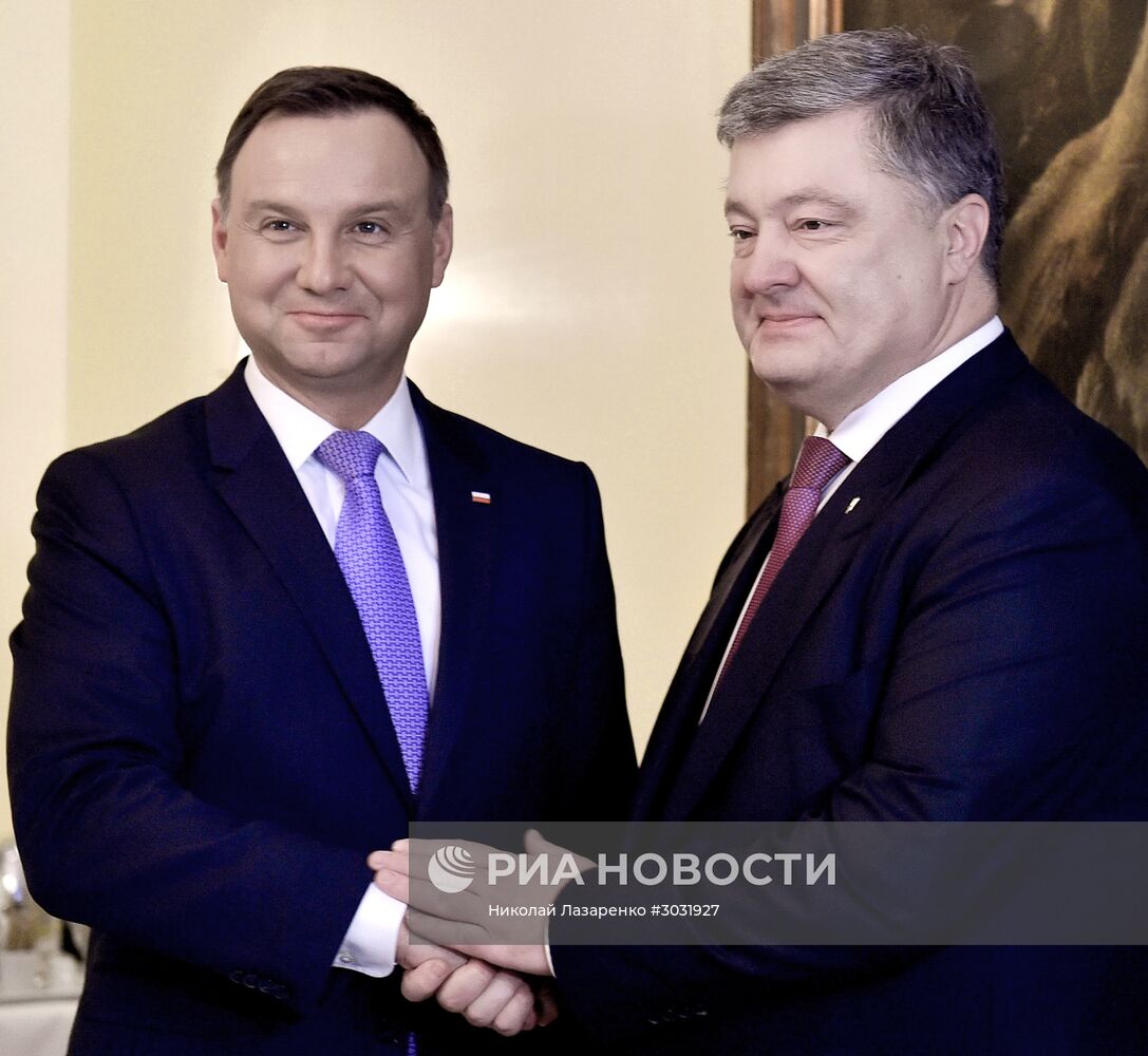 Встреча президентов Украины и Польши П.Порошенко и Анджей Дуда в Мюнхене