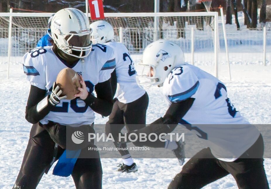Турнир по американскому футболу на снегу Snow Bowl в Петрозаводске