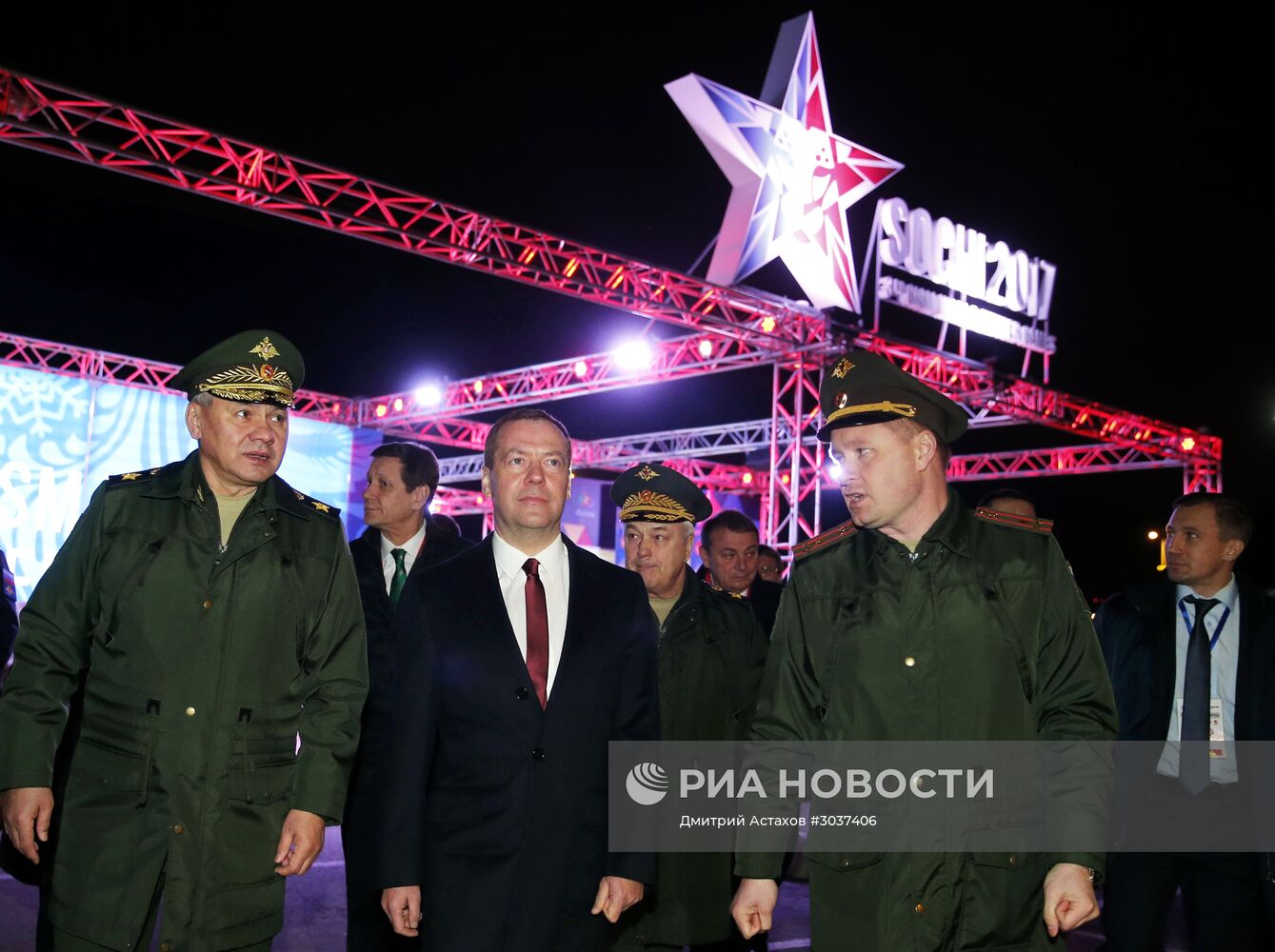 Премьер-министр РФ Д. Медведев принял участие в церемонии открытия III зимних Всемирных военных игр 2017 года