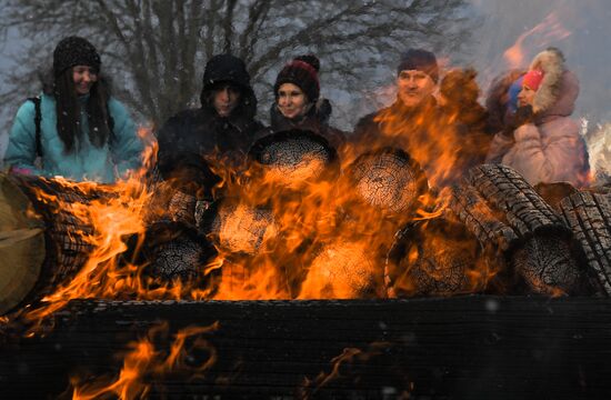 Празднование Масленицы в Никола-Ленивце