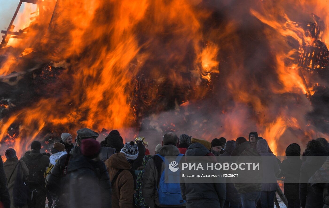 Празднование Масленицы в Никола-Ленивце