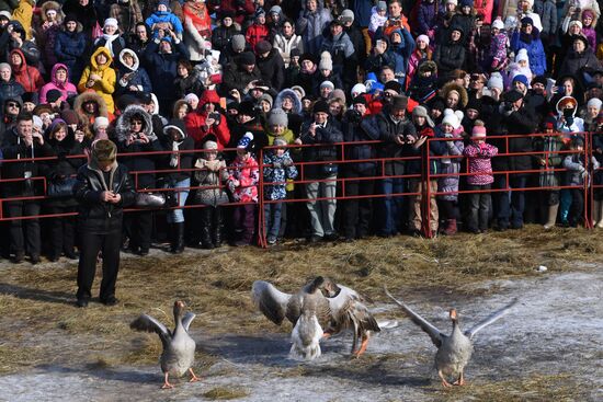 Празднование Масленицы в городах России