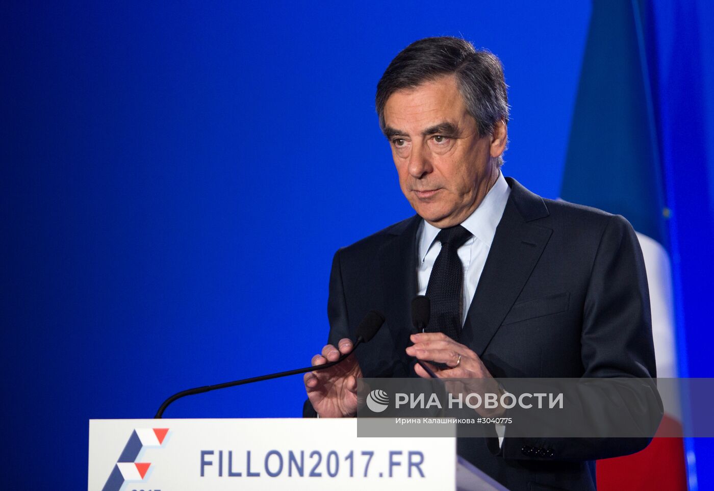 Пресс-конференция Ф. Фийона в Париже