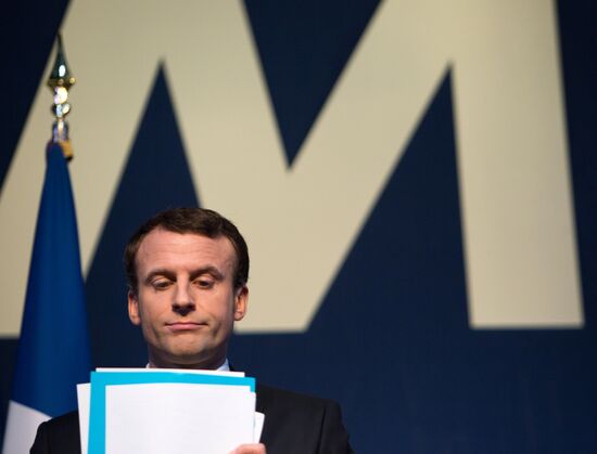 Кандидат в президенты Франции Э. Макрон представил свою предвыборную программу