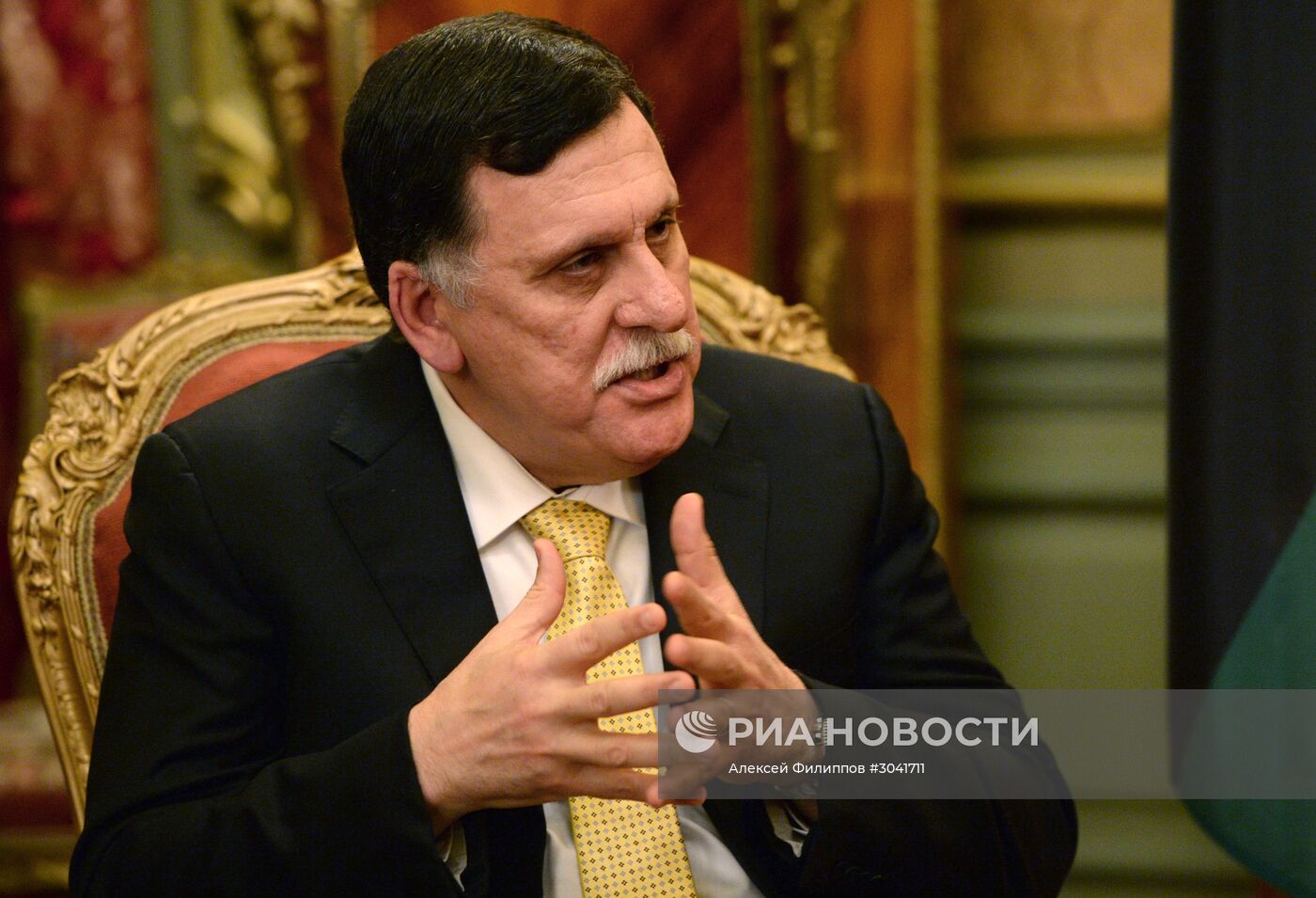 Встреча главы МИД РФ С.Лаврова с премьер-министром Ливии Ф. Сарраджем