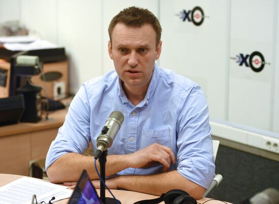 А. Навальный выступил на радиостанции "Эхо Москвы"