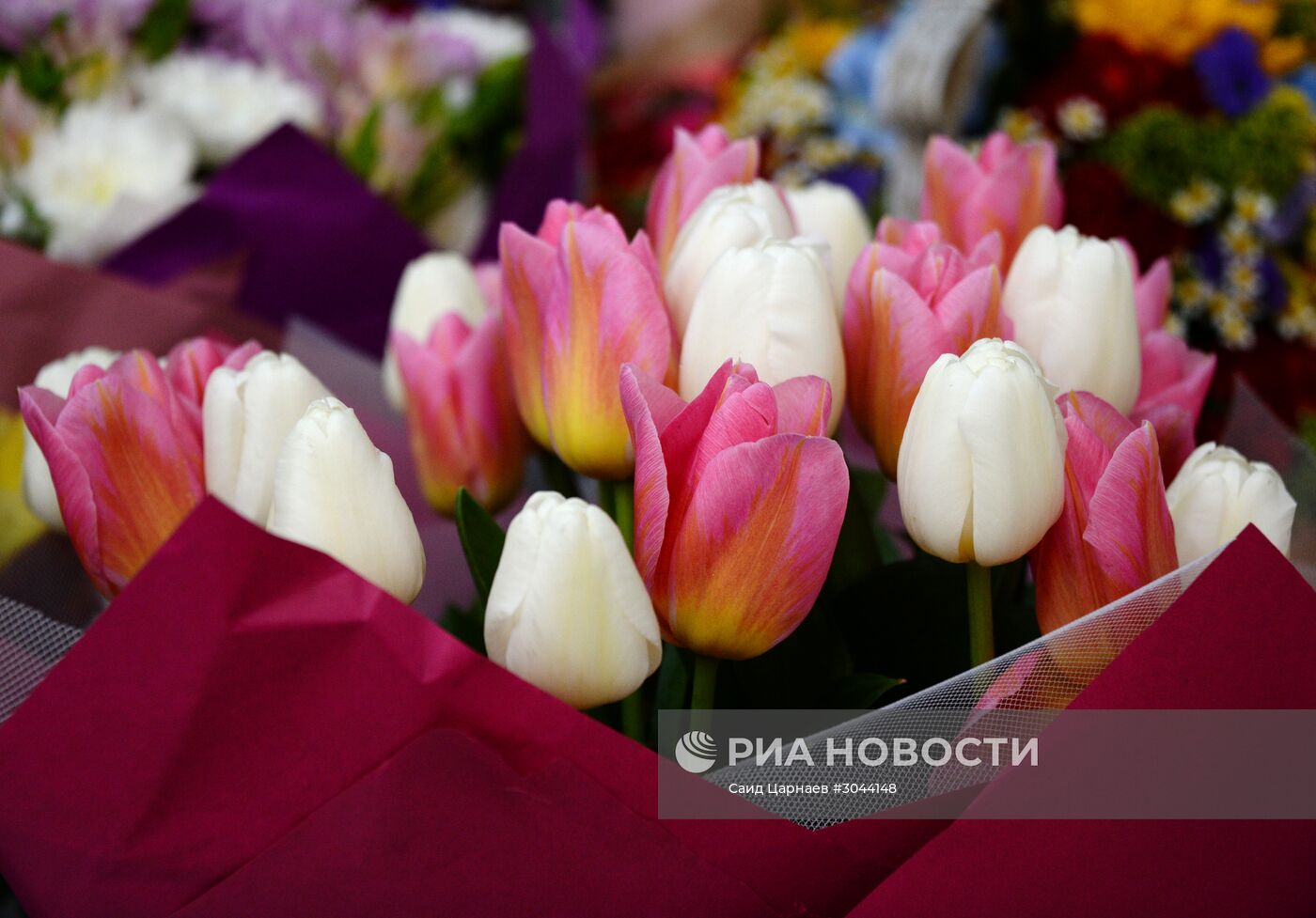 Цветы к 8 Марта в Грозном
