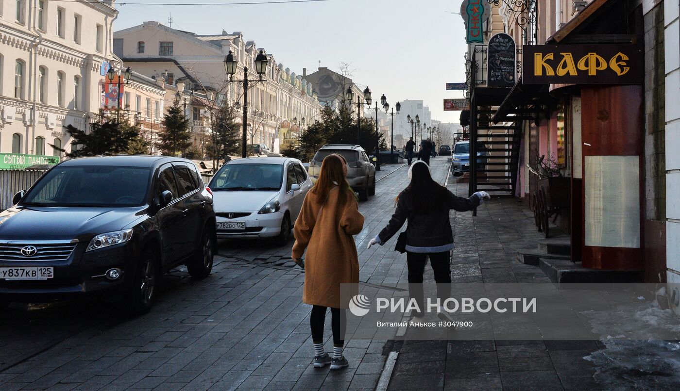 Старые кварталы в центре Владивостока