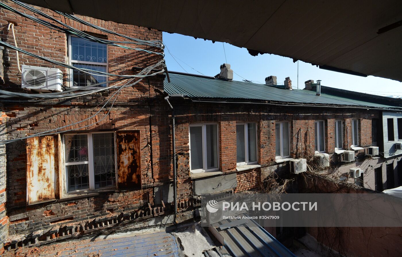 Старые кварталы в центре Владивостока