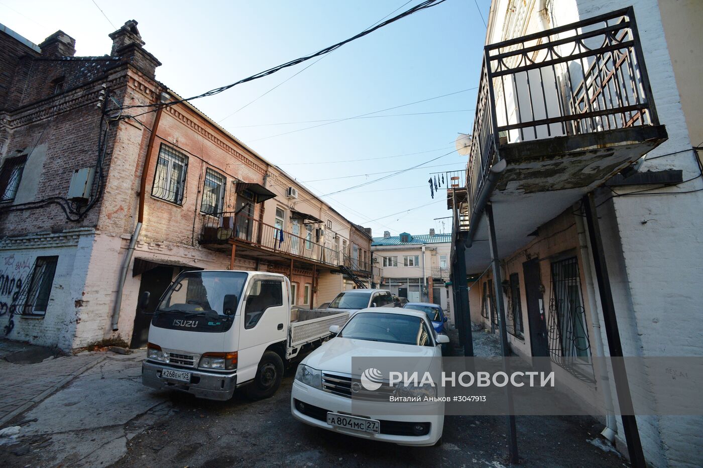 Старые кварталы в центре Владивостока