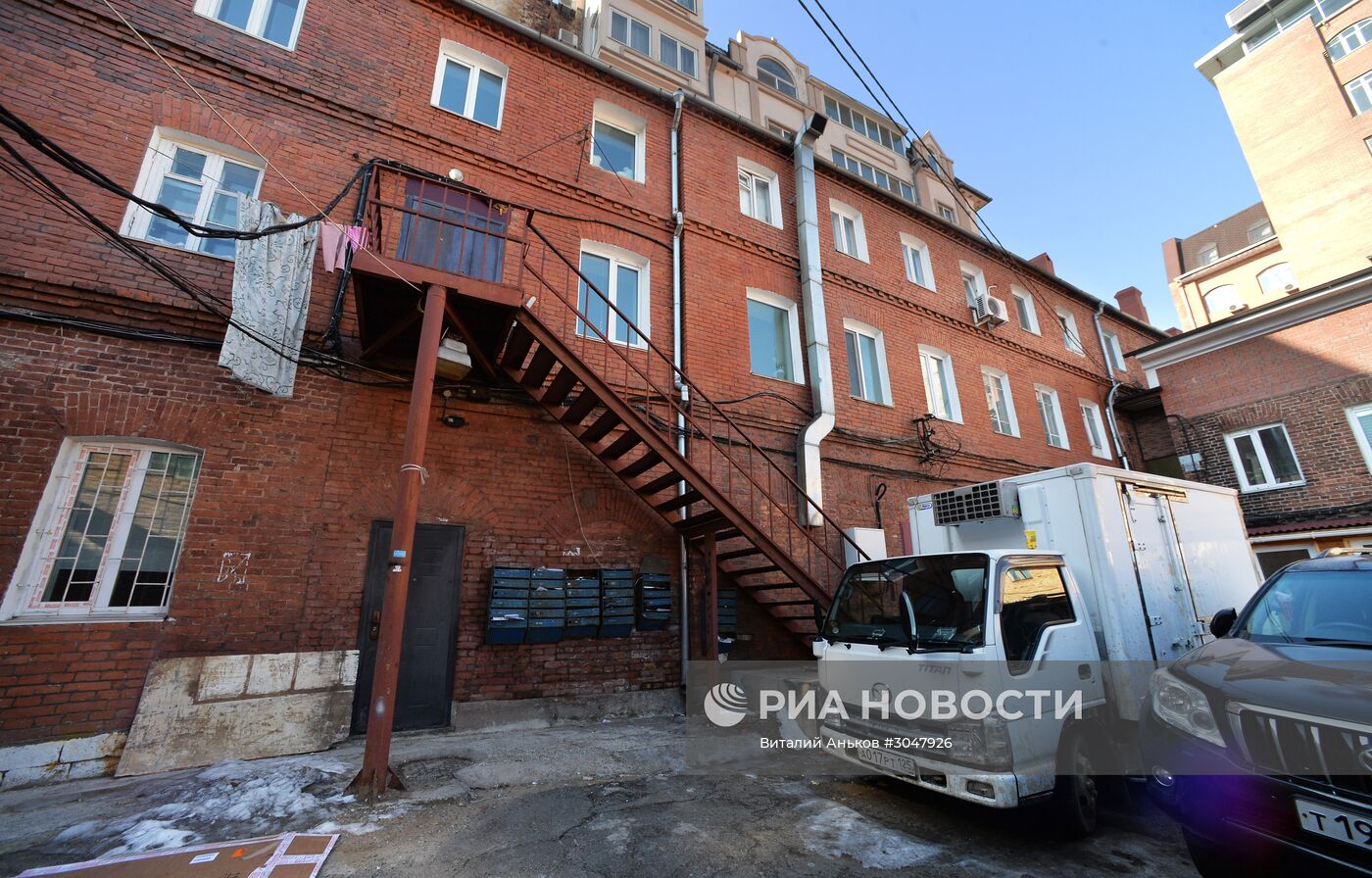 Старые кварталы в центре Владивостока