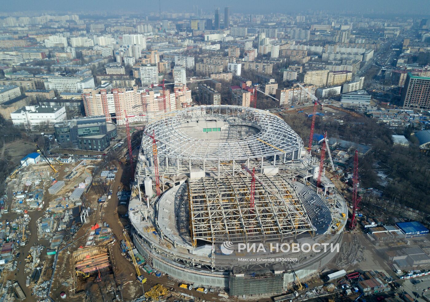 Строительство стадиона "Динамо"