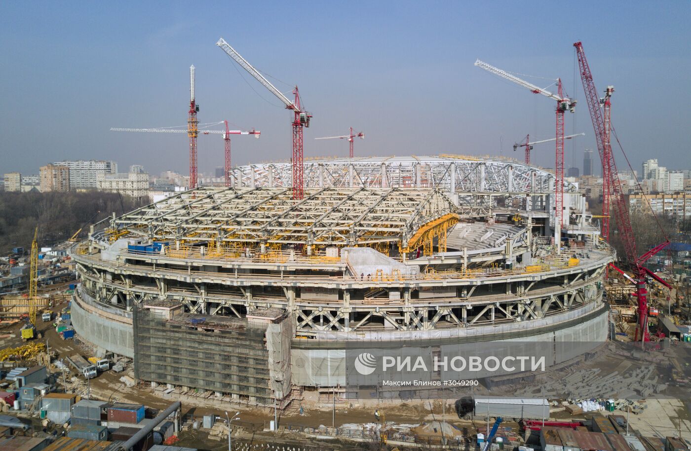 Строительство стадиона "Динамо"