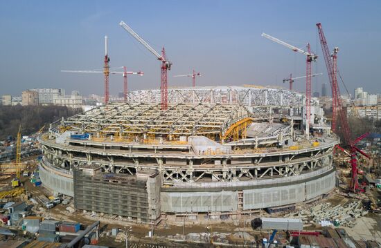 Строительство стадиона "Динамо"