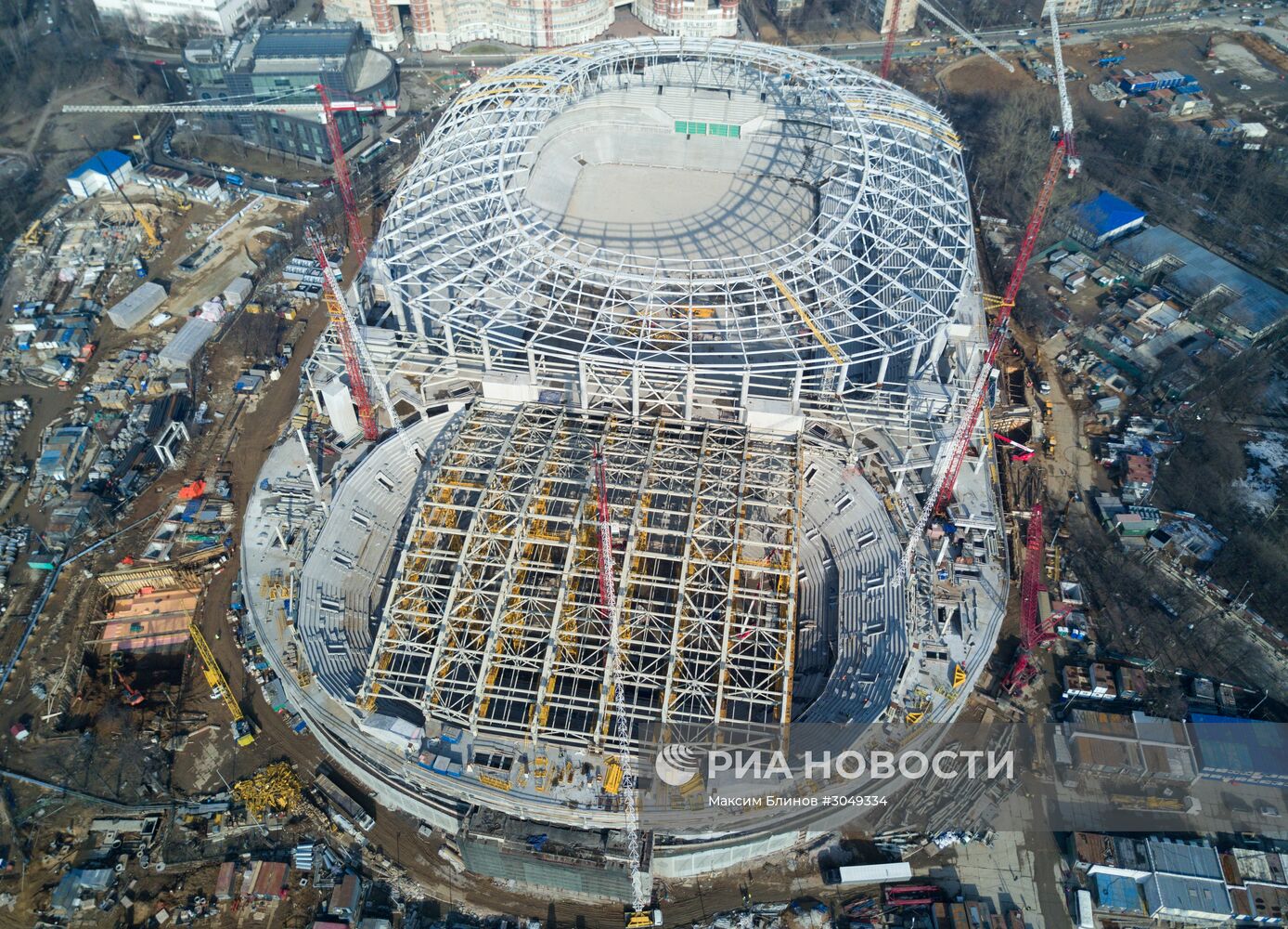 Строительство стадиона "Динамо"