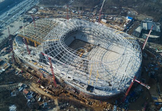 Строительство стадиона "Динамо"