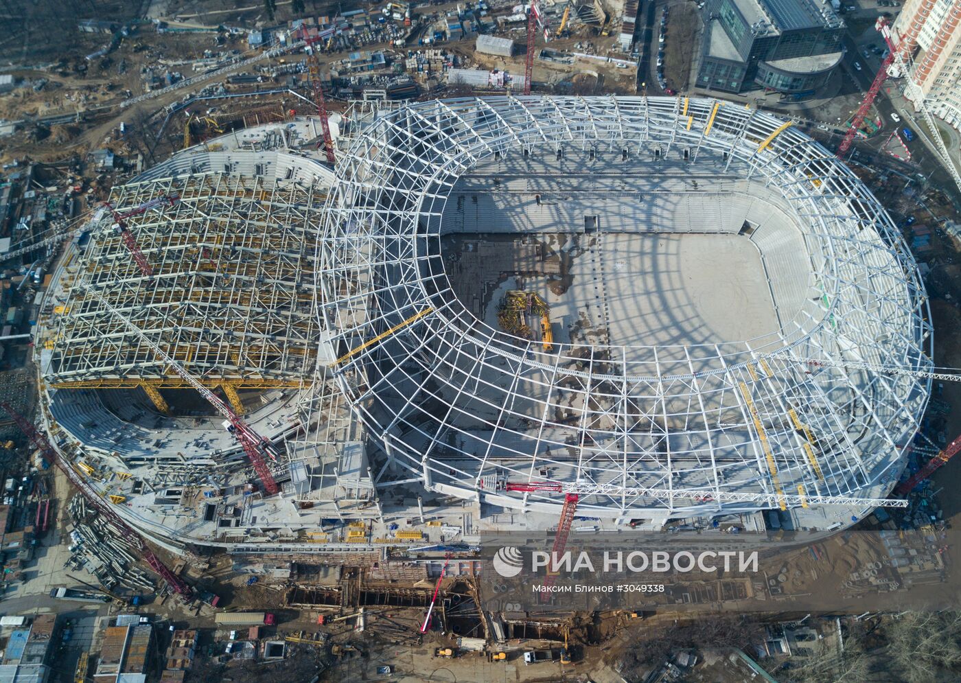 Строительство стадиона "Динамо"