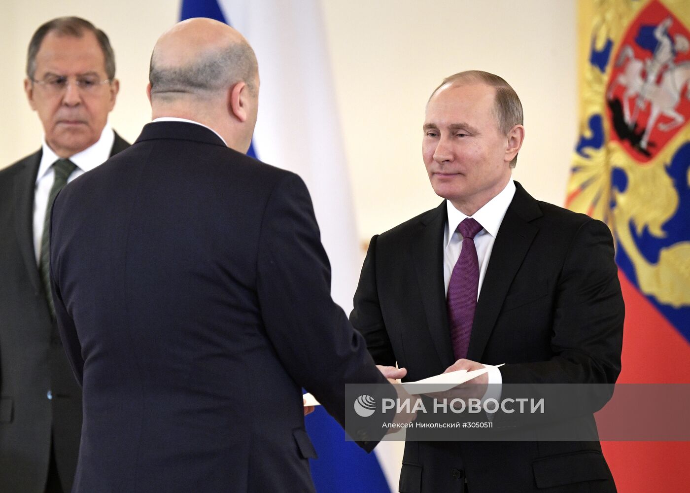 Президент РФ В. Путин принял верительные грамоты у 18 послов иностранных государств