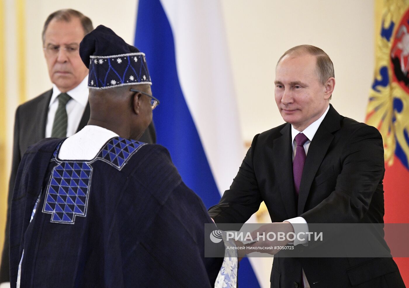 Президент РФ В. Путин принял верительные грамоты у 18 послов иностранных государств