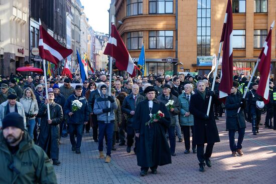 Марш ветеранов СС в Риге