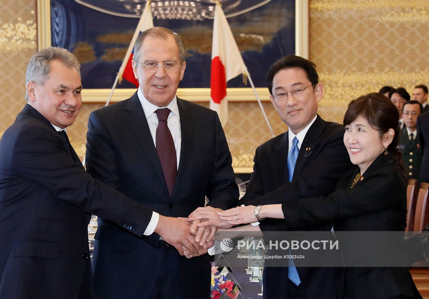 Визит главы МИД РФ С. Лаврова и министра обороны РФ С. Шойгу в Японию