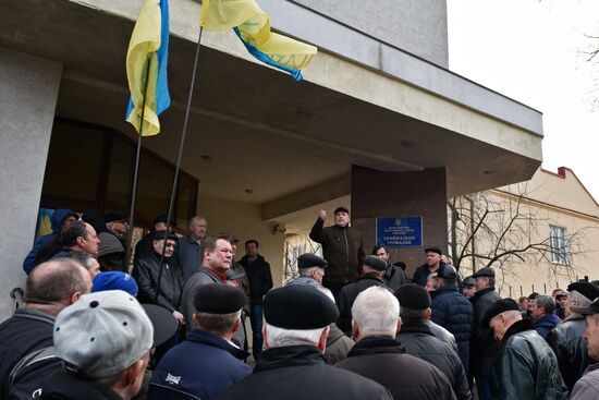 В Киеве прошла акция пенсионеров МВД с требованием повышения размера пенсии