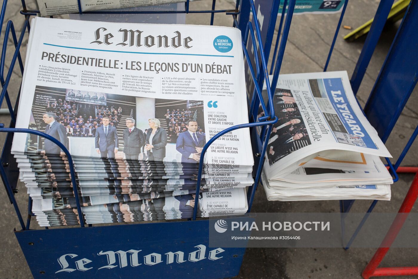 Первые полосы французских газет, посвященных президентским дебатам