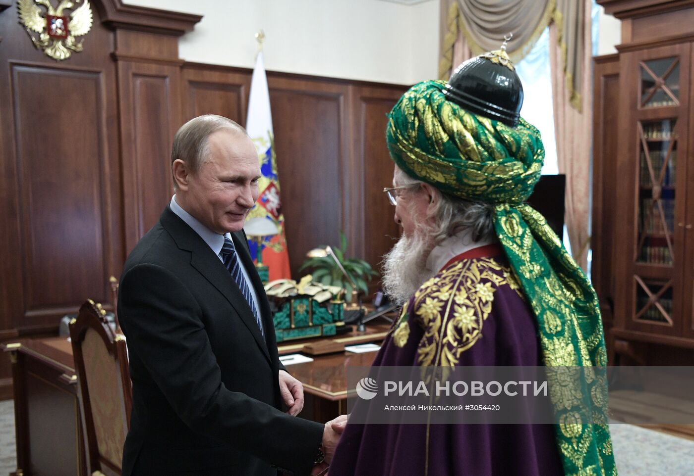 Президент РФ В. Путин встретился с Верховным муфтием России