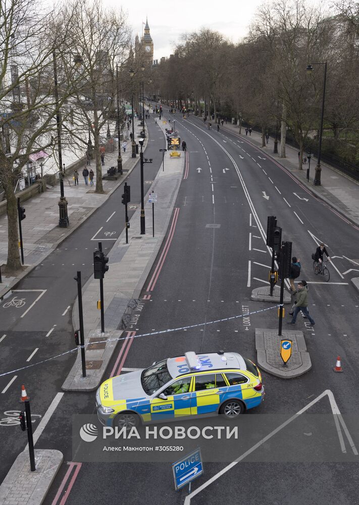 Ситуация на месте теракта у британского парламента
