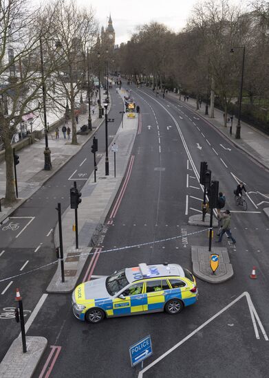 Ситуация на месте теракта у британского парламента