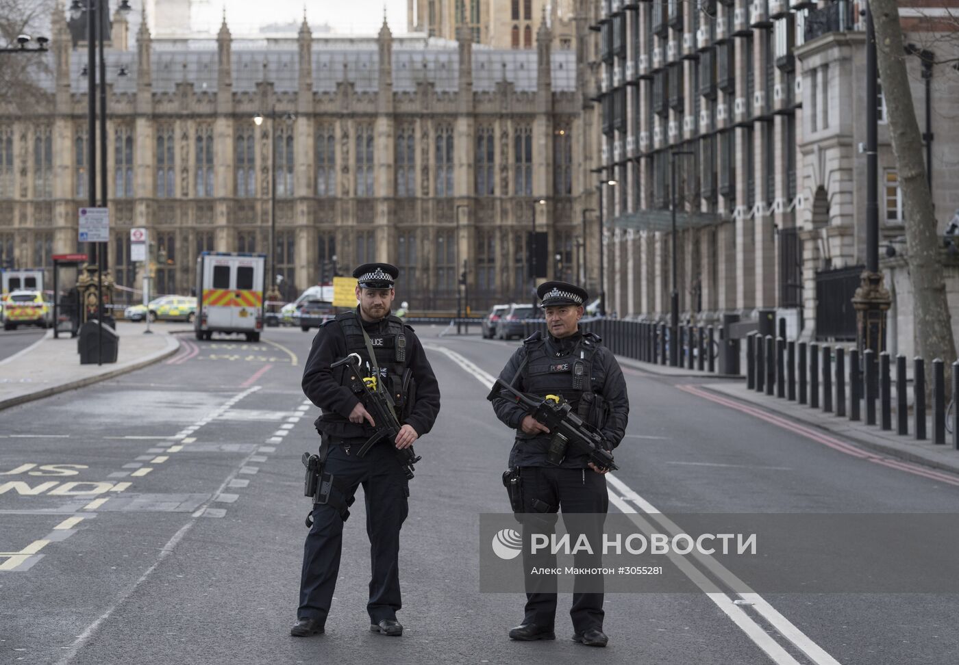 Ситуация на месте теракта у британского парламента