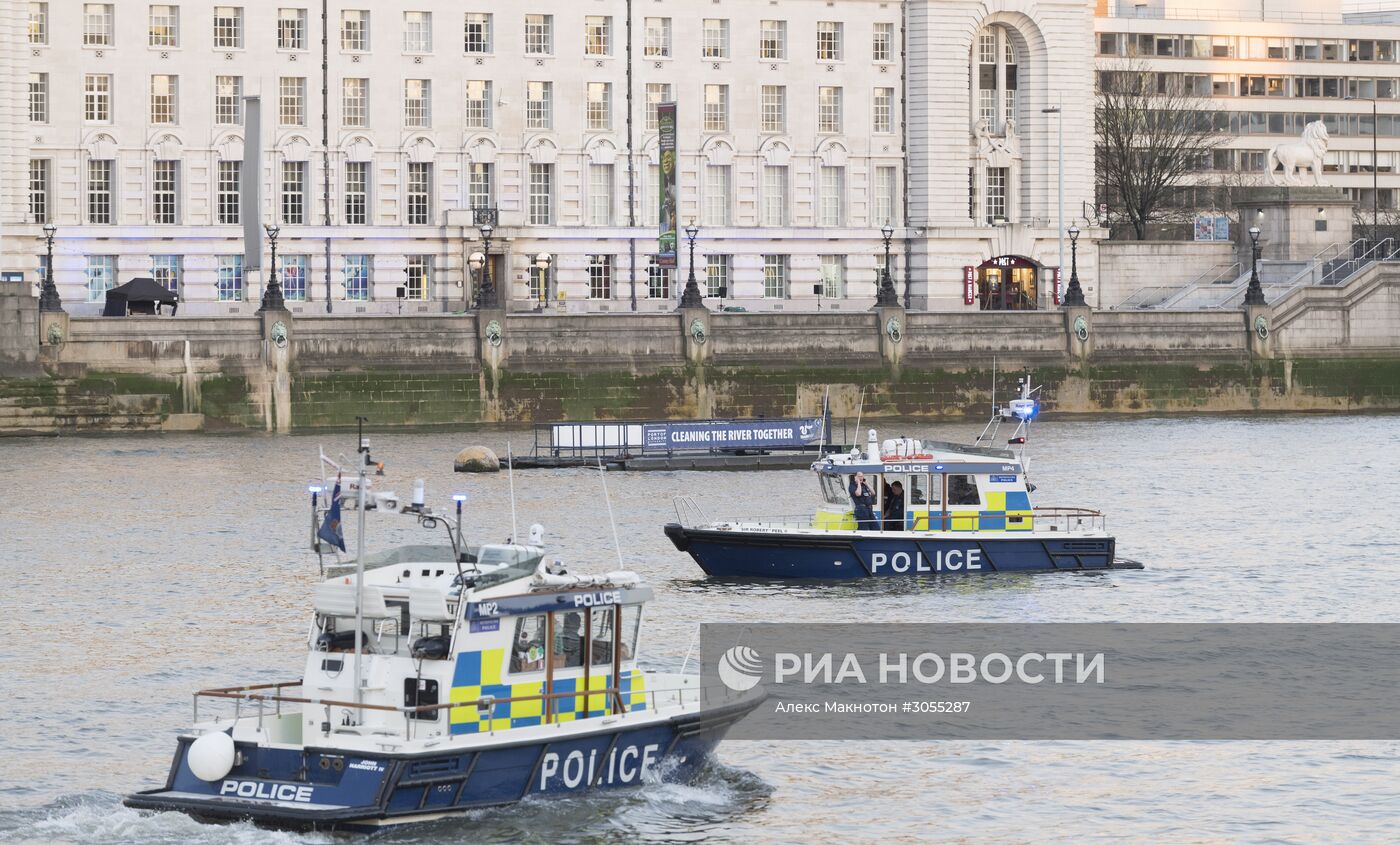 Ситуация на месте теракта у британского парламента