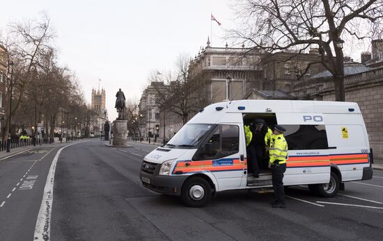 Ситуация на месте теракта у британского парламента