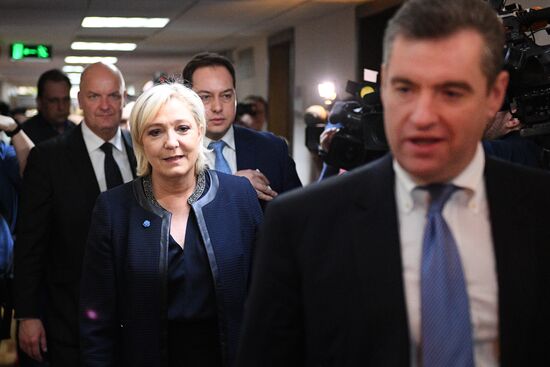 Кандидат в президенты Франции Марин Ле Пен посетила Госдуму РФ