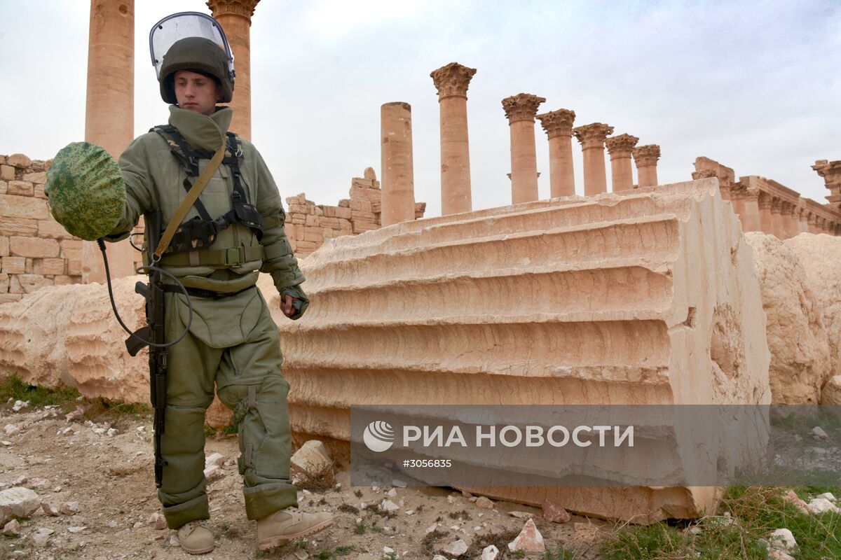 Российские саперы разминируют историческую Пальмиру и жилые кварталы