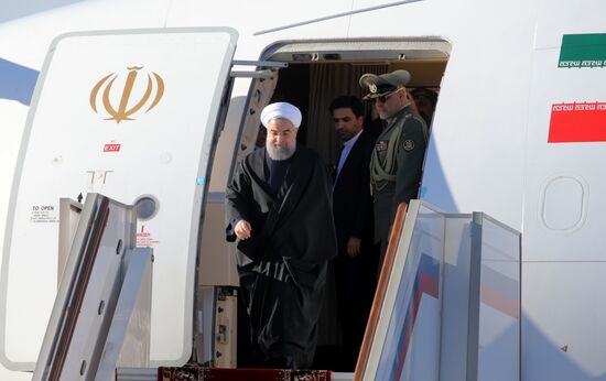 Прилет президента Ирана Х. Рухани в Москву