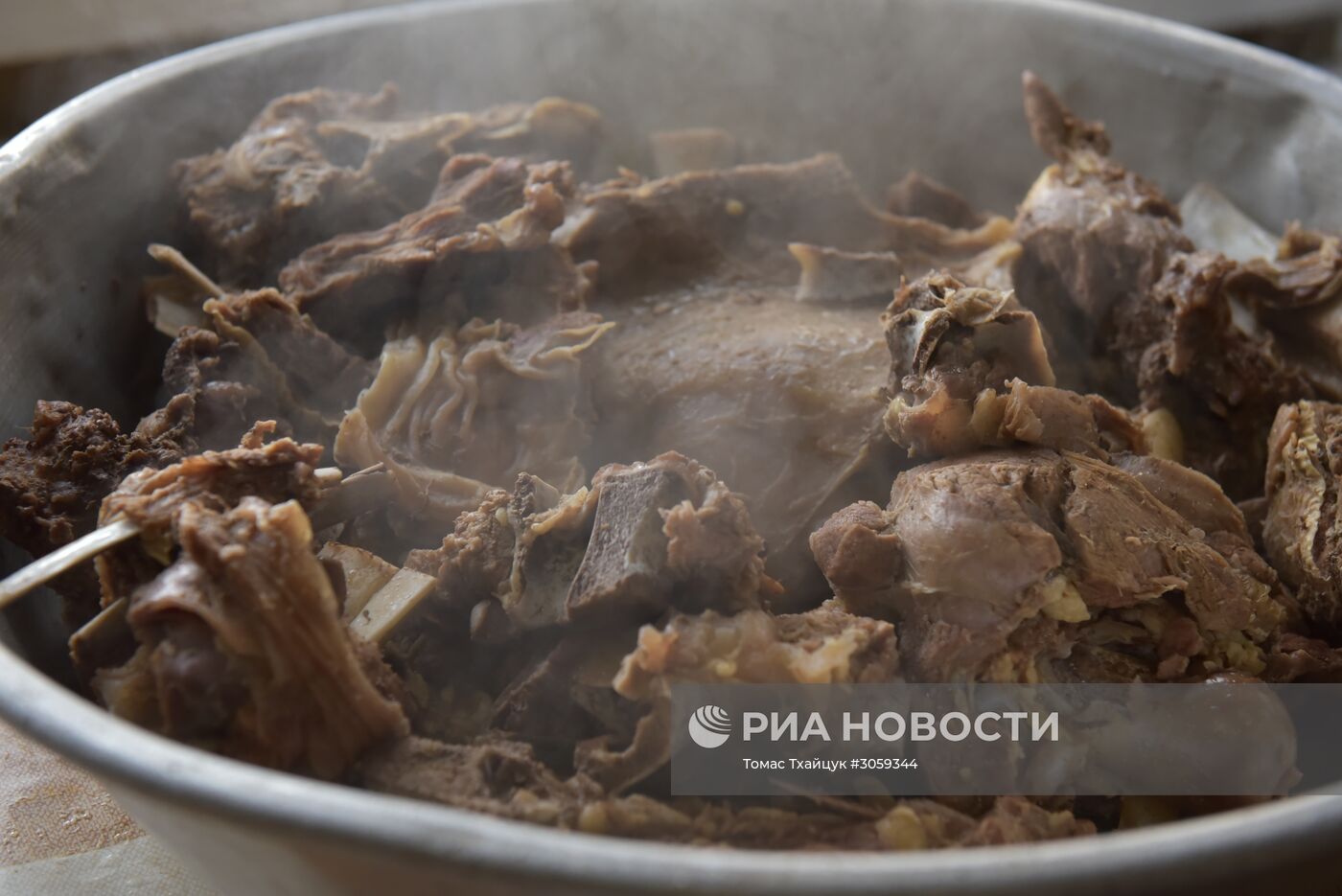 Приготовление мяса в Абхазии