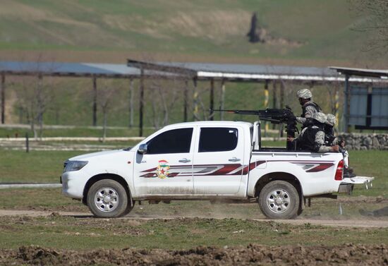 Российско-таджикские военные учения в Хатлонской области
