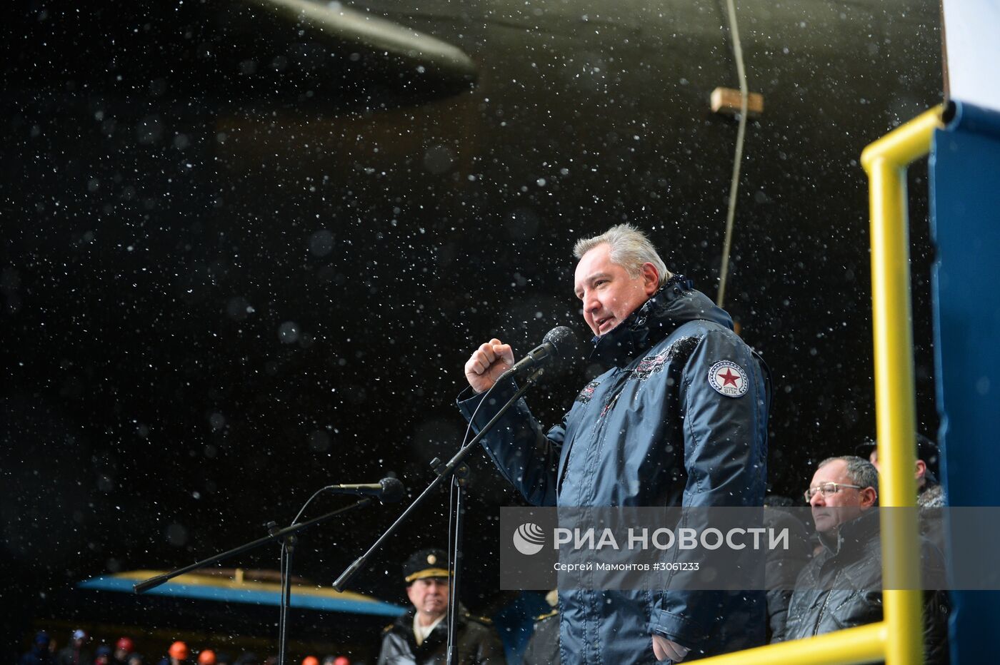 Спуск на воду атомного подводного крейсера "Казань" ВМФ России