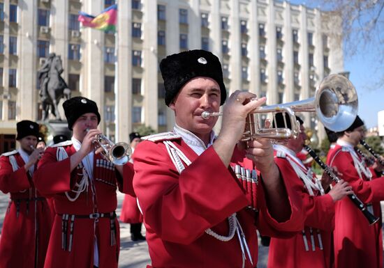 Церемония "Час славы Кубани" в Краснодаре