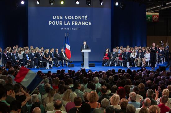 Предвыборное выступление Ф.Фийона в Париже