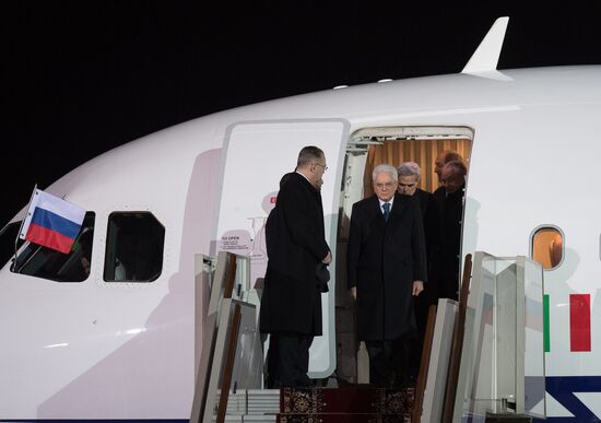 Прилет президента Италии С. Маттареллы в Москву