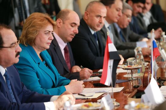 Встреча председателя Совета Федерации В.Матвиенко с главой парламента Сирии Хадией Аль-Аббас