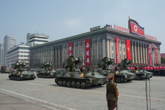 Праздничные мероприятия, посвященные 105-й годовщине со дня рождения Ким Ир Сена, в КНДР