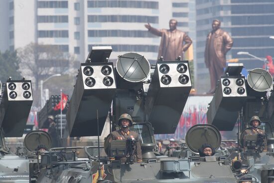 Праздничные мероприятия, посвященные 105-й годовщине со дня рождения Ким Ир Сена, в КНДР