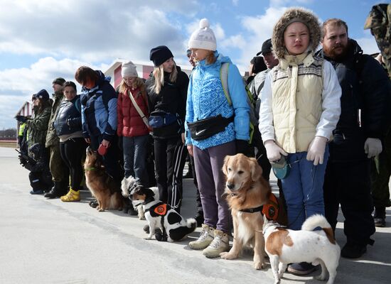 Учения вертолетного отряда "Ангел"