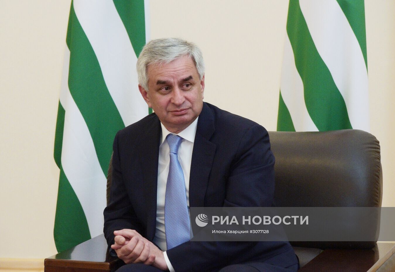 Встреча министра иностранных дел РФ С. Лаврова и президента Абхазии Р. Хаджимба
