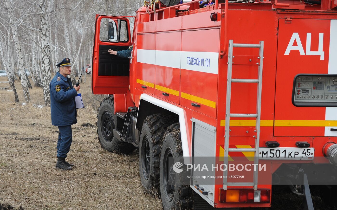 Учения МЧС по ликвидации лесных пожаров в Челябинской области | РИА Новости  Медиабанк