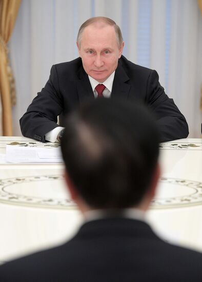 Встреча президента РФ В. Путина с председателем ПК ВСНП КНР Чжан Дэцзяном